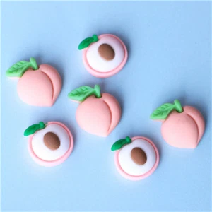 20 pcs Assorted Peaches Resin Embellishments Fruit For Crafts DIY Art Decors 2cm - Picture 1 of 5