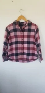 Patagonia  Flannel Girls Large Button Front Pink Outdoor Organic Cotton - Picture 1 of 5