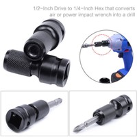 1/2" Drive To 1/4" Hex Drill Chuck Converter Sockets Adapters For Impact Wrench