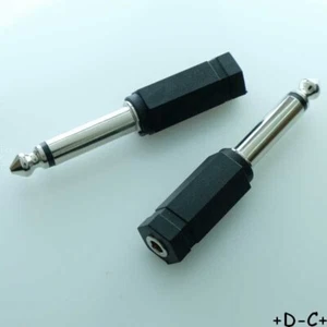 Adaptateur Jack 3.5mm mono femelle Jack 6.3mm mono mâle IA-MM6335 (lot de 2) - Afbeelding 1 van 1