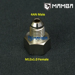 MAMBA Adapter Female M12x1.0 to AN4 AN-4 Male For Subaru Turbo Oil feed AVCS - Picture 1 of 3