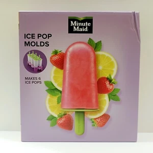 Minute Maid Ice Pop Molds Tray Make 6 Pops Purple Tray With Green Handle Plastic - Picture 1 of 2