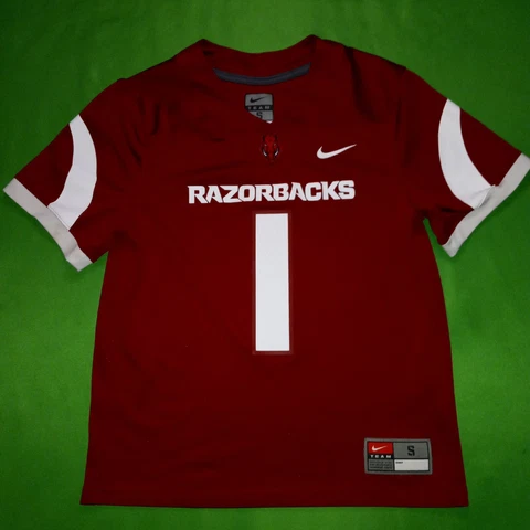 University of Arkansas Razorbacks Jersey  Football NIKE girls boys (Youth Small) Cover