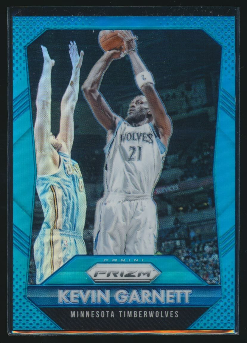 2015-16 Panini Prizm Light Blue Prizm /199 Kevin Garnett #6 HOF Timberwolves