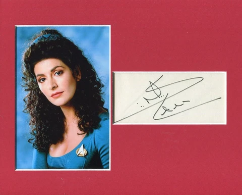 Marina Sirtis The Next Generation Deanna Troi Signed Autograph Photo Display Cover