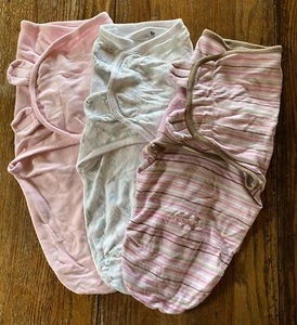 Summer Infant Hook & Loop Adjustable Baby Wrap Swaddles Lot (3) Size S/M - Picture 1 of 12