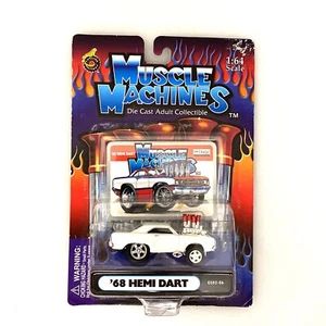Muscle Machines '68 Hemi Dart Diecast Car 1:64 Scale White NEW Collectible - Picture 1 of 1