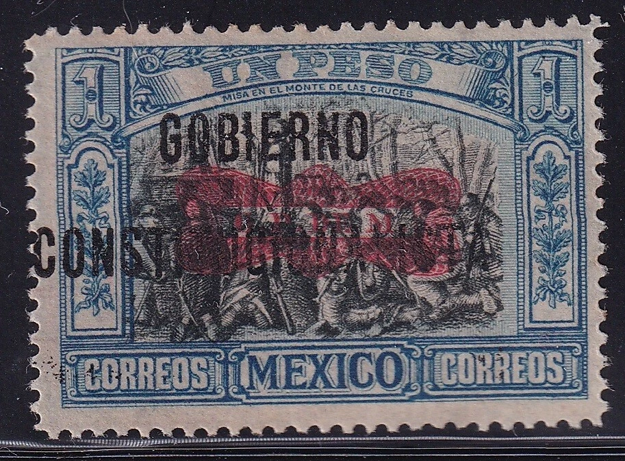 ucr86 Mexico 1916 GPM Corbata ovpt  on dollar sign on 1910 issue Sc#537 - Image 1 of 1