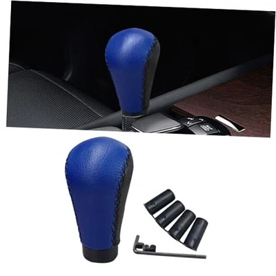 Perillas de cambio de 5 velocidades, perilla de cambio de transmisión manual, mango negro/azul Foto 1 de 4