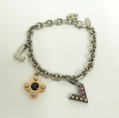 Autentico bracciale Louis Vuitton Flower LV logo M65251 I#46422 - Immagine 1 di 4