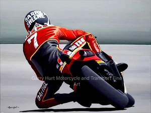Barry Sheene Suzuki Rg500 Motorrad A3 Größe Limited Edition Kunstdruck - Bild 1 von 1