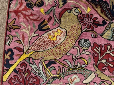 8x10 PINK ORIENTAL RUG HANDMADE handwoven colorful clean new soft oushak gold ft - Image 1 of 4