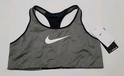 NIke Women’s XL Victory Shape Grey/Black High Support Sports Bra Non Padded - Image 1 of 4