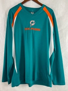 Miami Dolphins Performance Long Sleeve Shirt Aqua Green XL - Picture 1 of 3