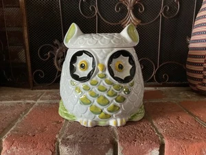 Tarro de galletas de cerámica ANTHROPOLOGIE A Wise Owl hecho en Italia Nvove Forme - Imagen 1 de 10