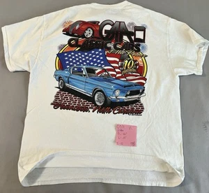 T-shirt Gildan bianca XL auto classica sul palazzo 10 anniversario Greensboro NC - Foto 1 di 8