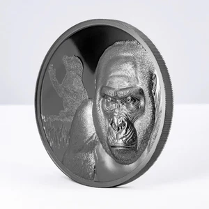 Gorilla Growing Up 2 Oz Silver Coin 2024 - Picture 1 of 6
