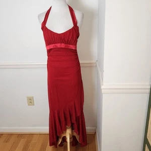 VTG Y2K Taboo Dress Sz Medium Red Glitter Maxi Fairy Grunge Glitter Formal Party - Picture 1 of 23