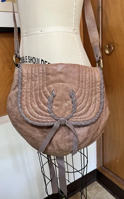 Bolso Bandolera Nina Ricci Ondine Agneau Cuero Rosa Malva Foto 1 de 4