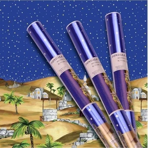 1 PZ Rotolo polipropilene FONDALE PRESEPE 70 cm x 1 metro 1A3F - Foto 1 di 1