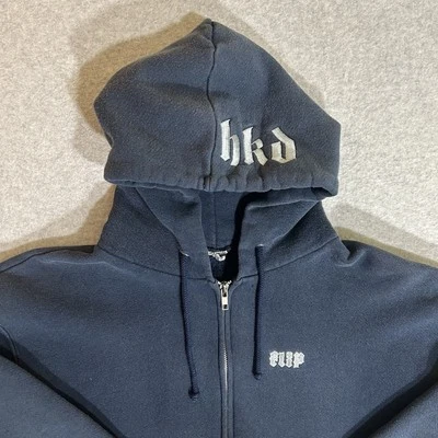 Rare Vintage Y2K Flip Skateboards HKD Embroidered Zip-Up Hoodie Navy Blue Medium - Image 1 of 4