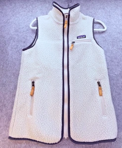 Patagonia Retro Pile Vest Womens XS Pelican Cream Fleece Full Zip 22826 Outdoor - Picture 1 of 14