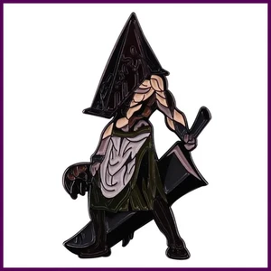 Silent Hillll Pyramidenkopf Emaille Pin Horror Videospiel Film Abzeichen Rucksack - Bild 1 von 24