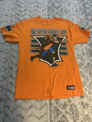 Camiseta mediana para hombre WWE John Cena Never Give Up You Can't See Me naranja Foto 1 de 4