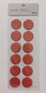 Basketballs Repeats Puffy Scrapbooking Stickers By Recollections - Picture 1 of 2