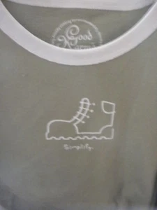 LIFE IS GOOD MENS S/S  GOOD KARMA ORGANIC RINGER TEE" SIMPLIFY "..(M) - Picture 1 of 1