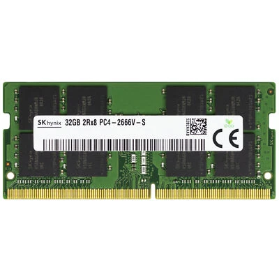 Hynix 32GB DDR4 2666 MHz PC4-21300 SODIMM 260-Pin 2Rx8 Laptop Memory RAM 1x 32G - Image 1 of 2