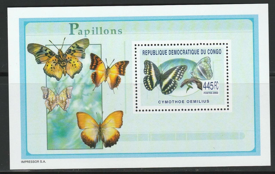 CONGO INSECTS BUTTERFLIES STAMPS 2003  BUTTERFLIES SS MNH - IB158 - Image 1 of 1