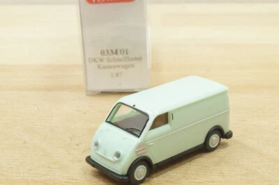 Ho 1:87 WIKING 0334 01 DKW Schnelllaster Furgone Verde Bianco (Verde Pastello) - Immagine 1 di 4