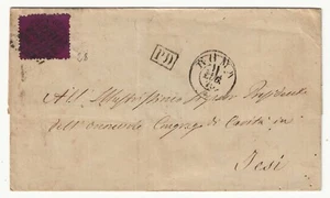 1868 ASI (Päpstlich) - 20 c. Solferino auf Falz für Jesi mit Annullierung von Rom - Bild 1 von 2