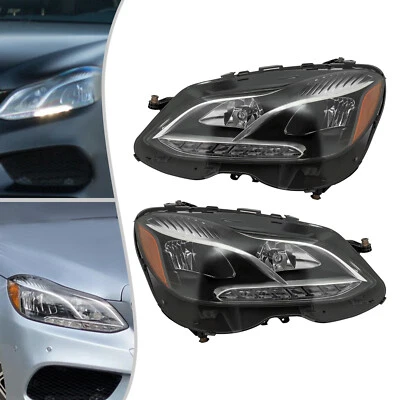 For 2014-2016 Mercedes-Benz E-Class E350 E300 W212 LED Headlights Headlamps Pair - Image 1 of 4