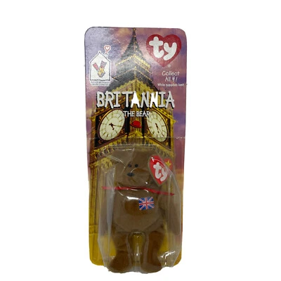 Mcdonald's TY Beanie Baby Britannia The Bear Rare with 3 Errors- 1993, OAKBROOK - Image 1 of 4
