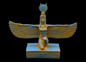 SELTEN ANTIK ALTÄGYPTISCH Statue Stein geflügelte Göttin Isis gute Gesundheit - Bild 1 von 5