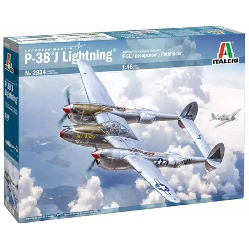 ITALERI 1:48 KIT AEREO LOCKHEED MARTIN P-38 J LIGHTNING CON  PIU' VERSIONI  2834 - Immagine 1 di 1