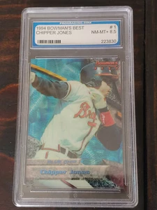 1994 BOWMANS BEST CHIPPER JONES #1 PGS 8.5 NM-MT BRAVES - Picture 1 of 2