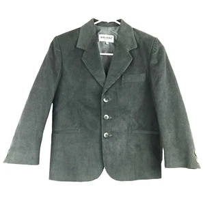 Youth Boys KOLA KIDS Italy Corduroy Blazer Sport Coat Lined GRAY 32 S-M USA NWT - Picture 1 of 5