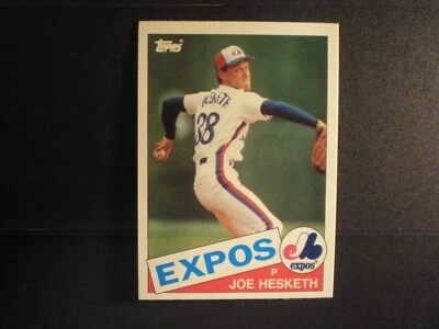 1985 Topps Traded Baseball Joe Hesketh Card # 52T - Image 1 of 2