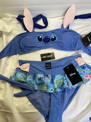 Disney Lilo & Stitch Azul Halter Bikini Conjunto Top e Inferior de Natación Talla Pequeña Nuevo con Etiquetas Foto 1 de 4