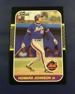 1987 Donruss # 646 HOWARD JOHNSON HO JO Baseball New York Mets 