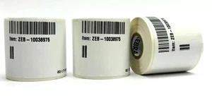 Zebra 1,906 Zoll x 1,125 Zoll RFID Direkte Thermische Etiketten 10038975 12 Rollen - 300 Etiketten - Bild 1 von 10