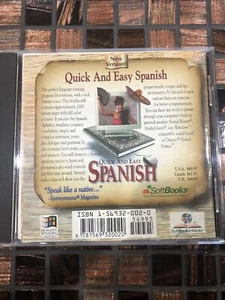 New Version Quick And Easy Spanish Soft Book Cd Rom - Picture 1 of 2