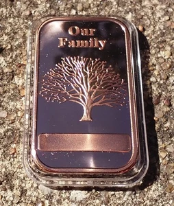 Eine Unze Kupfer Stammbaum Barren - Bild 1 von 5