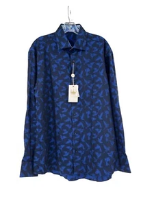 Bertigo Mens Origami Bird Print Long Sleeve Shirt Large - Picture 1 of 11