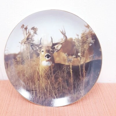 Danbury Mint Plate Deer Wood-PRIDE OF THE WILDERNESS SERIES FULL ALERT-Travers - Image 1 of 4