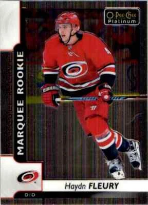 2017-18 O-Pee-Chee Platinum Marquee Rookie Haydn Fleury RC #191 - Image 1 of 2