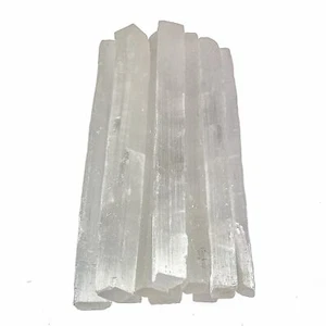 (1) Satin Spar Selenite Natural Crystal Wand/Blade with Description Card - Picture 1 of 3